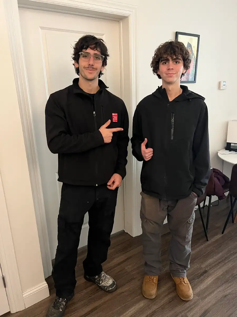 Filipe and Henrique on a job — The Junk Heroes